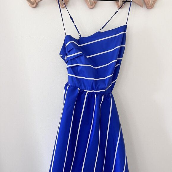 NWT J.Crew Collection side-cutout midi dress in striped taffeta - Size 12 - Picture 3 of 9